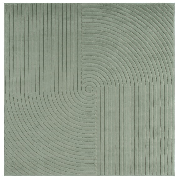 SAFAVIEH Selena Barnes Geometric Area Rug, Green, 6'7" x 6'7" Square
