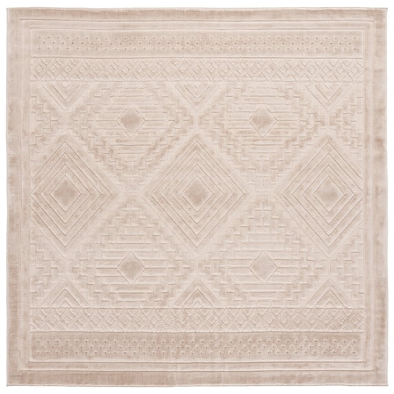 SAFAVIEH Selena Deitra Geometric Area Rug, Beige, 6'7" x 6'7" Square