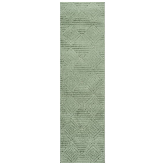 SAFAVIEH Selena Gulden Geometric Runner Rug, Green, 2'2" x 8'