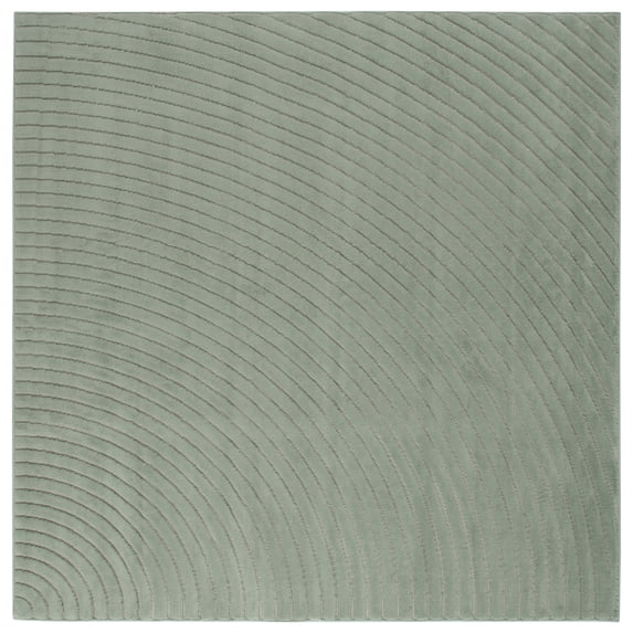 SAFAVIEH Selena Nancy Geometric High-Low Area Rug, Green, 6'7" x 6'7" Square