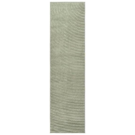 SAFAVIEH Selena Nancy Geometric High-Low Runner Rug, Green, 2'2" x 8'
