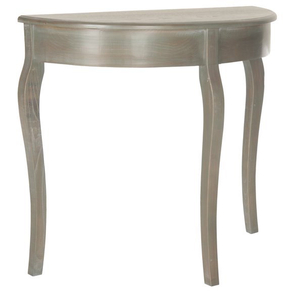 SAFAVIEH Sema Solid Nautical Demilune Console, French Grey