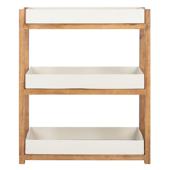 SAFAVIEH Semli Outdoor Patio Shelf, Natural/Beige