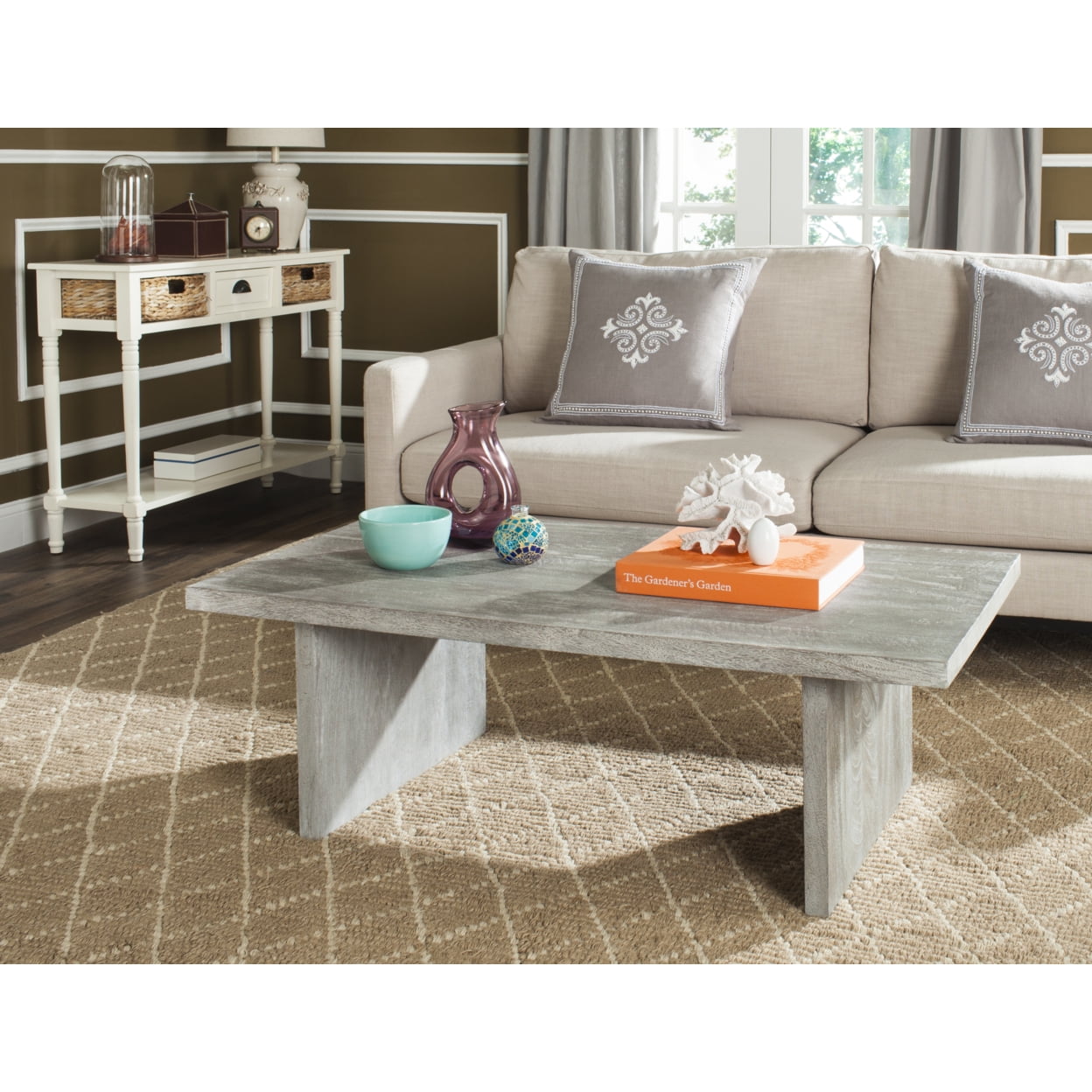 Safavieh mango finish coffee table discount