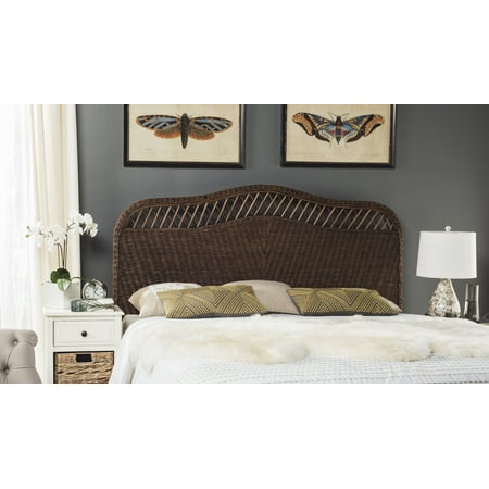SAFAVIEH Sephina Rustic Coastal Rattan Headboard, Full, Brown/Multi