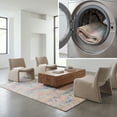 thumbnail image 1 of SAFAVIEH Sequoia Adelaide Abstract Machine Washable Area Rug, 6'7" x 6'7" Square, Blue/Gold, 1 of 13