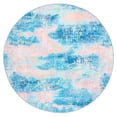 thumbnail image 1 of SAFAVIEH Sequoia Jeana Abstract Machine Washable Area Rug, 6'7" x 6'7" Round, Blue/Orange, 1 of 8