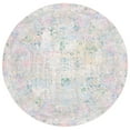 thumbnail image 1 of SAFAVIEH Sequoia Keith Abstract Polyester Machine Washable Area Rug, Green/Pink, 6'7" x 6'7" Round, 1 of 8