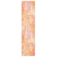 thumbnail image 1 of SAFAVIEH Sequoia Leon Abstract Machine Washable Runner, 2'2" x 9', Orange/Light Blue, 1 of 8