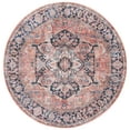 thumbnail image 1 of SAFAVIEH Serapi Adelaide Oriental Machine Washable Area Rug, Rust/Navy, 6'7" x 6'7" Round, 1 of 8