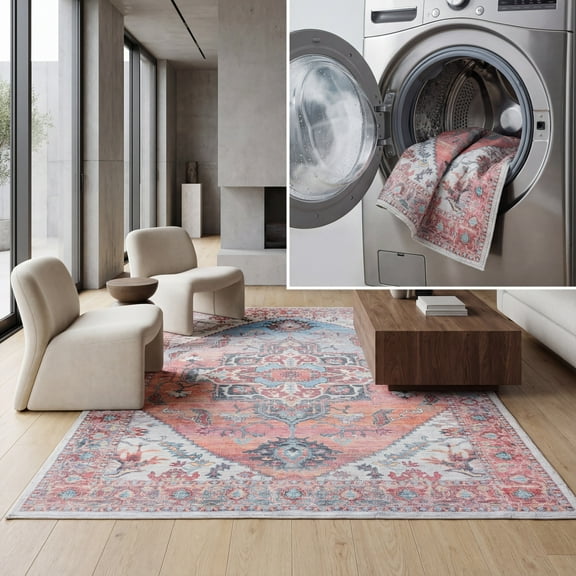 SAFAVIEH Serapi Collection SEP537P Rust / Ivory Rug