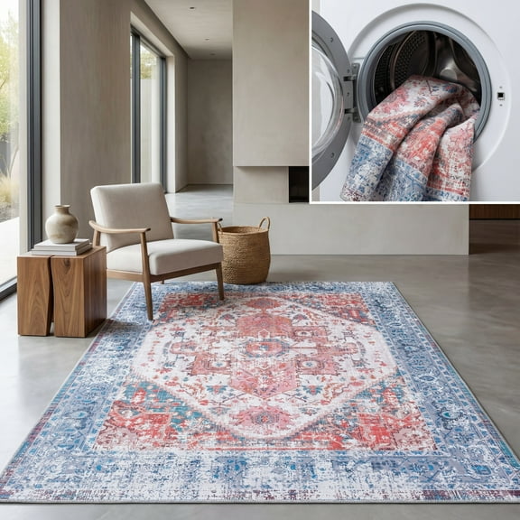 SAFAVIEH Serapi Collection SEP553P Rust / Blue Rug