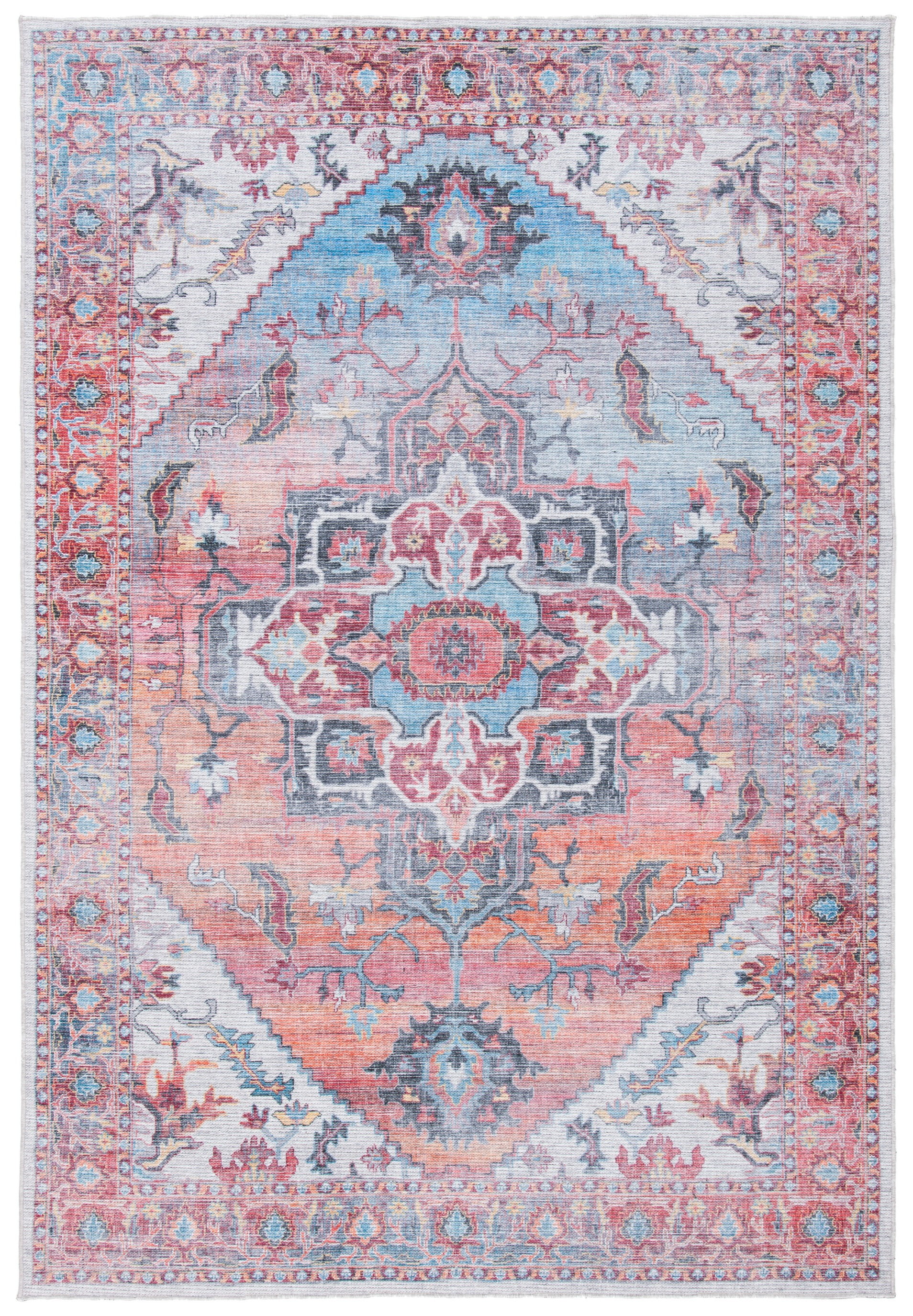 Handmade Red Viscose Chenille 4' x 6' Rectangular Rug