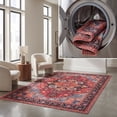 thumbnail image 1 of SAFAVIEH Serapi Glenn Oriental Machine Washable Area Rug, Red/Blue, 3'3" x 5', 1 of 13
