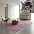 thumbnail image 1 of SAFAVIEH Serapi Jancis Traditional Machine Washable Area Rug, Blue/Rust, 9' x 12', 1 of 14