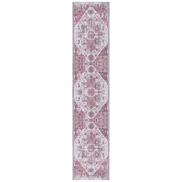 SAFAVIEH Serapi Lance Oriental Machine Washable Runner Rug, Ivory/Rust, 2' x 9'