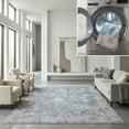 thumbnail image 1 of SAFAVIEH Serapi Maximillian Oriental Machine Washable Area Rug, Blue/Beige, 6'7" x 6'7" Square, 1 of 16
