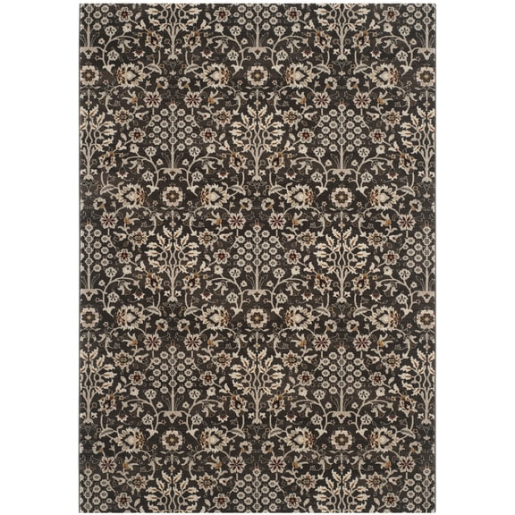 SAFAVIEH Serenity Deidra Floral Area Rug, Brown/Creme, 5'1" x 7'6"