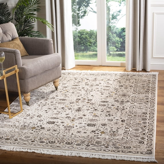 SAFAVIEH Serenity Valentin Border Area Rug, Cream/Brown, 8' x 10'