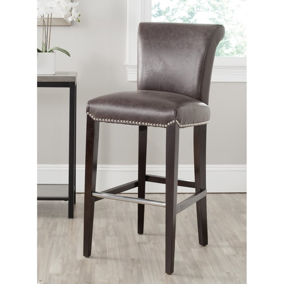 SAFAVIEH Seth Bar Stool Antique Brown