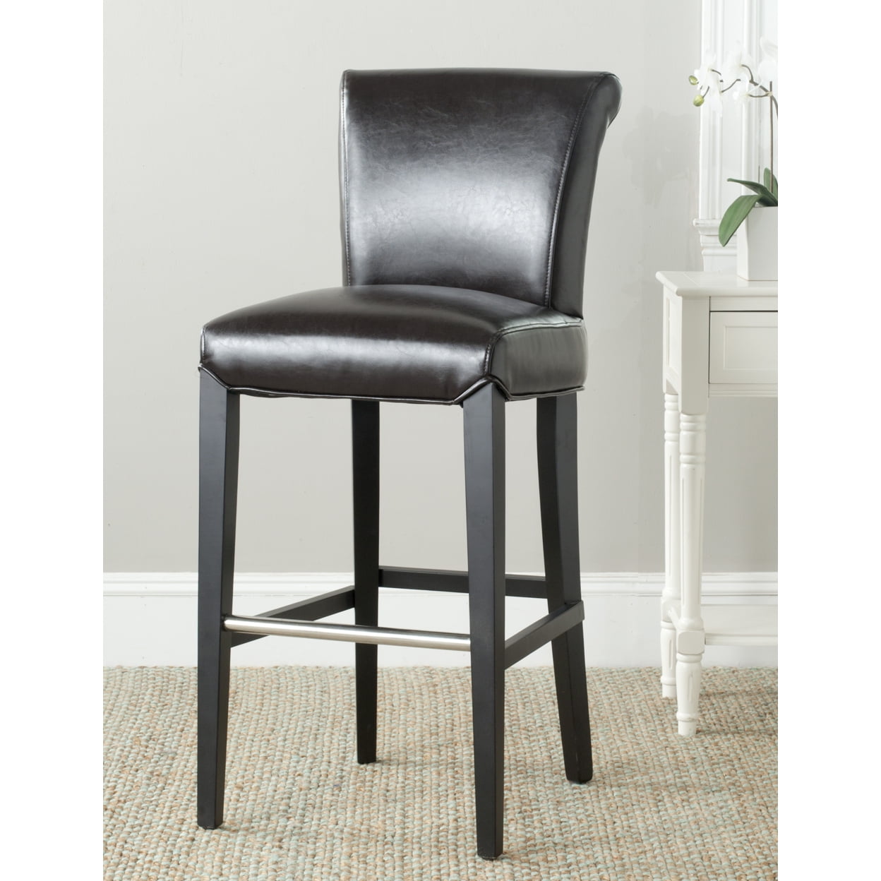 SAFAVIEH Seth Bar Stool Brown