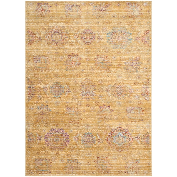 SAFAVIEH Sevilla Trafford Floral Area Rug, Gold/Multi, 3'3" x 4'7"