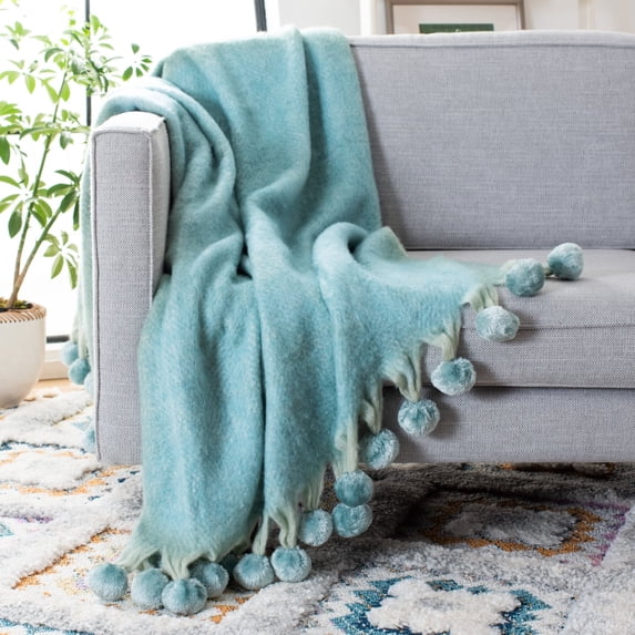 SAFAVIEH Shae Throw Blanket Blue