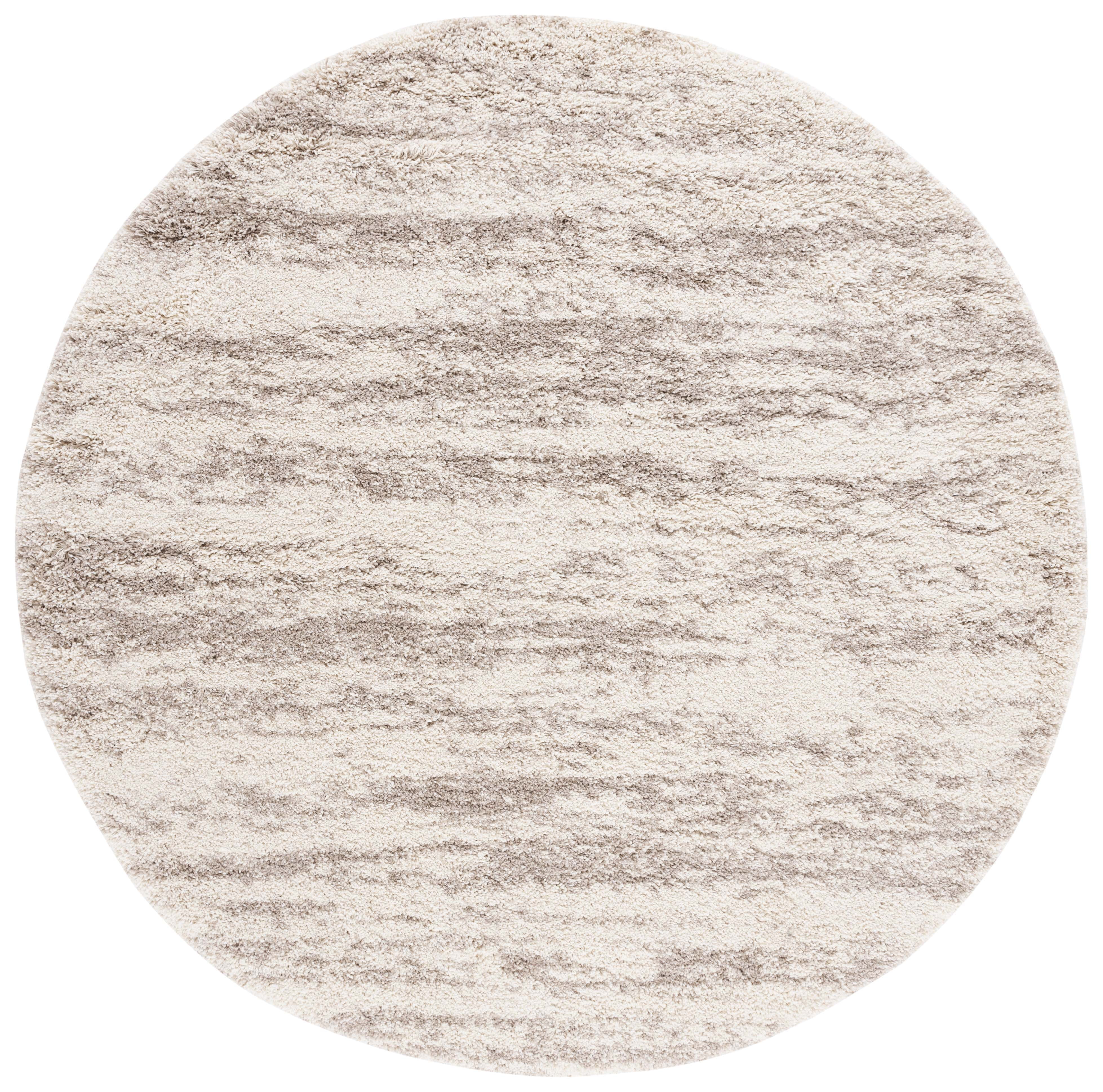 SAFAVIEH Shag Ivonette Solid Area Rug, Dark Grey, 7' x 7' Round