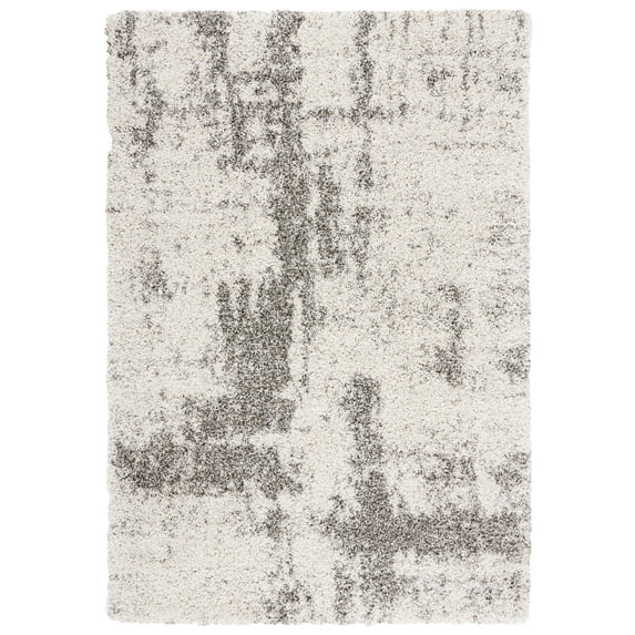 SAFAVIEH Shag Ivonette Solid Area Rug, Grey, 4' x 6'