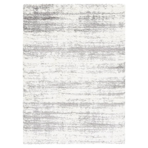 SAFAVIEH Shag Ivonette Solid Area Rug, Ivory, 5' x 8'