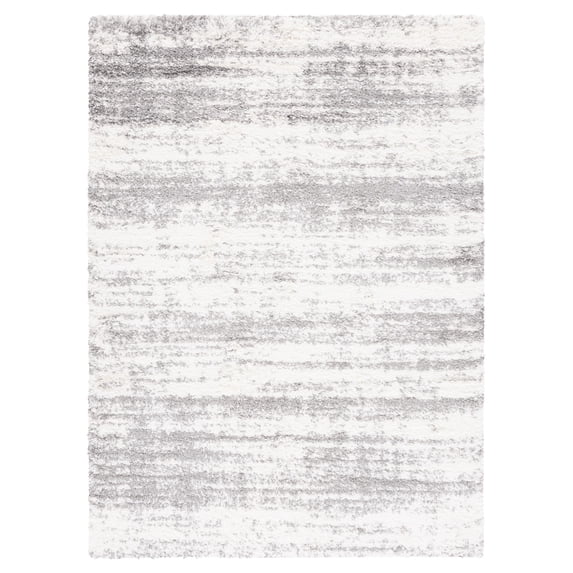 SAFAVIEH Shag Ivonette Solid Area Rug, Ivory, 6' x 9'