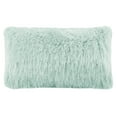 thumbnail image 1 of SAFAVIEH Shag Modish Metallic Solid Plush Pillow, 12" x 20", Metallic Light Blue, 1 of 3