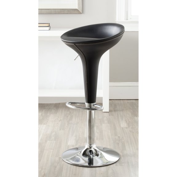 SAFAVIEH Shedrack Swivel Bar Stool Black