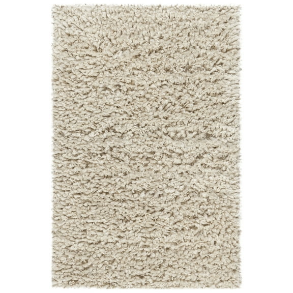 SAFAVIEH Sheep Cherette Solid Polyester Shag Area Rug, Ivory, 3' x 5'