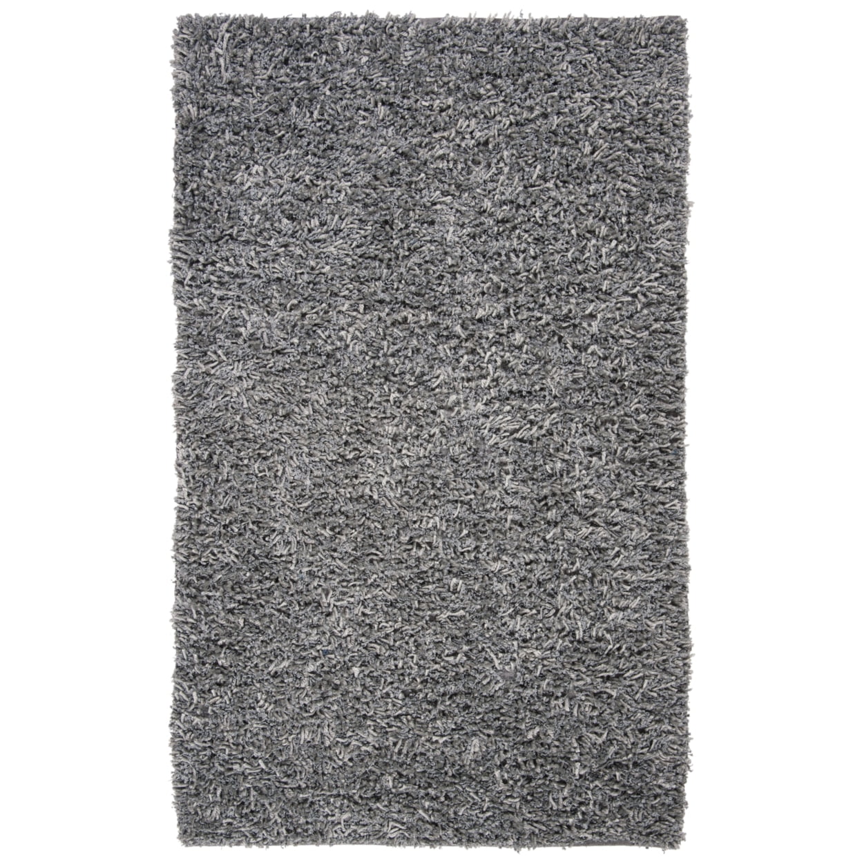 SAFAVIEH Sheep Cherette Solid Polyester Shag Area Rug, Silver, 4' x 6'