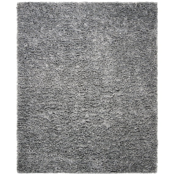 SAFAVIEH Sheep Cherette Solid Polyester Shag Area Rug, Silver, 8' x 10'
