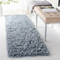 thumbnail image 1 of SAFAVIEH Sheep Cherette Solid Polyester Shag Runner Rug, Aqua, 2'3" x 8', 1 of 6