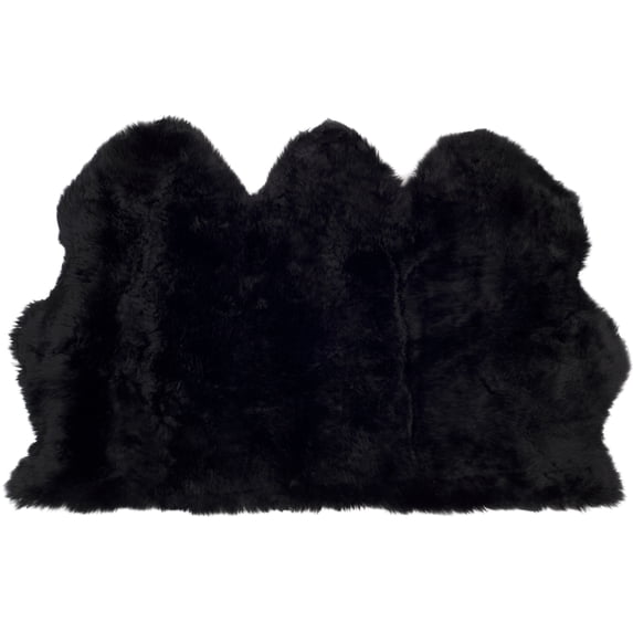 SAFAVIEH Sheep Skin Collection SHS121C Midnight Black Rug