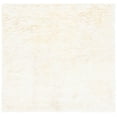 thumbnail image 1 of SAFAVIEH Sheep Skin Jeptha Solid Area Rug, Natural/White, 5' x 5' Square, 1 of 8