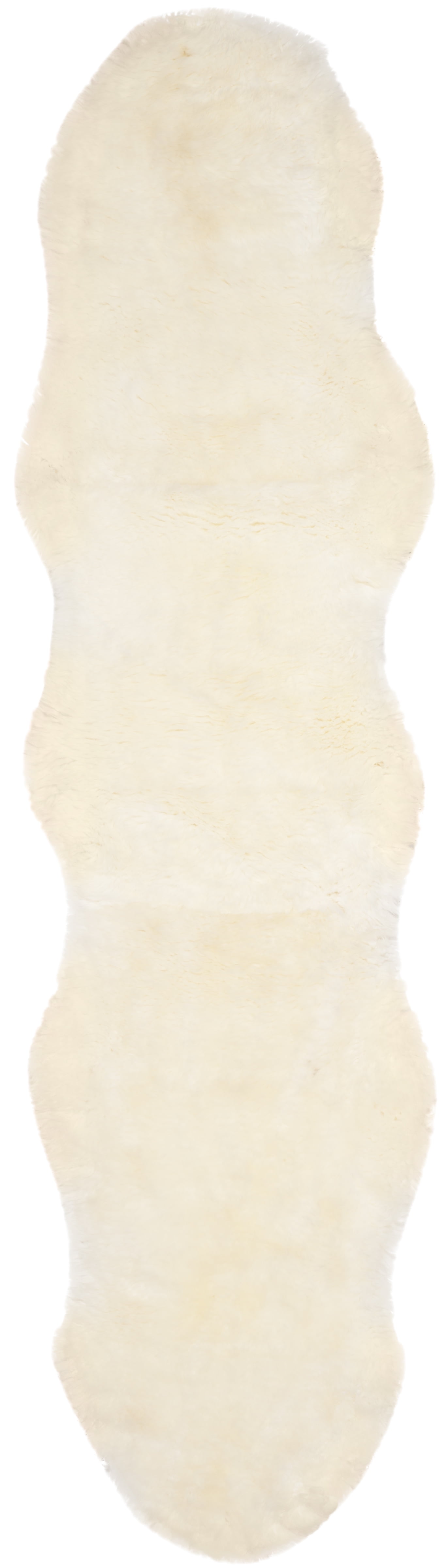 Hand-Knotted Natural White Sheepskin Luxe Area Rug