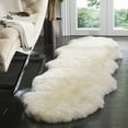 thumbnail image 1 of SAFAVIEH Sheep Skin Jeptha Solid Runner Rug, White, 2' x 8', 1 of 8