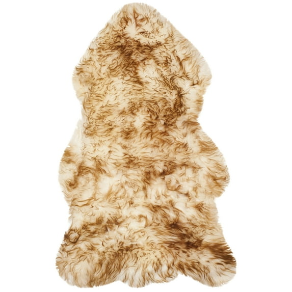 SAFAVIEH Sheep Skin SHS121D Off White / Coco Brown Rug