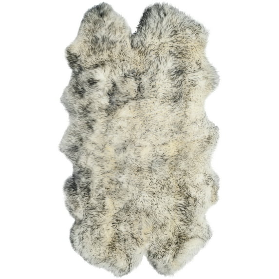 SAFAVIEH Sheep Skin SHS121E Ivory / Smoke Grey Rug