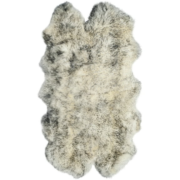 SAFAVIEH Sheep Skin SHS121E Ivory / Smoke Grey Rug
