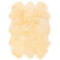 thumbnail image 1 of SAFAVIEH Sheep Skin Tiana Animal Area Rug, Champagne, 5'5" x 7'7", 1 of 6