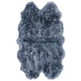 thumbnail image 1 of SAFAVIEH Sheep Skin Tiana Animal Area Rug, Grey, 1'4" x 2'4", 1 of 8