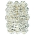 thumbnail image 1 of SAFAVIEH Sheep Skin Tiana Animal Area Rug, Ivory/Smoke Grey, 5'5" x 7'7", 1 of 6