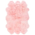 thumbnail image 1 of SAFAVIEH Sheep Skin Tiana Animal Area Rug, Solid Pink, 5'5" x 7'7", 1 of 6