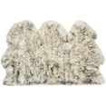 thumbnail image 1 of SAFAVIEH Sheep Skin Tiana Sheep Skin Area Rug, Ivory/Smoke Grey, 3' x 5' Specialty, 1 of 5