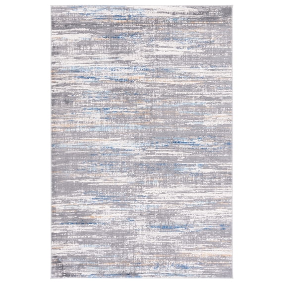 SAFAVIEH Shivan Blake Abstract Gradient Area Rug, Light Grey/Blue, 4' x 6'